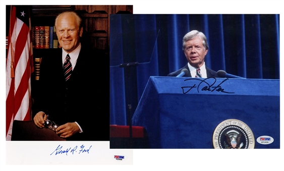Gerald Ford and Jimmy Carter Signed Photo Lot (2)